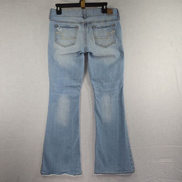 Y2K American Eagle Artist Jeans Low Rise Flared Bootcut Light Wash Size 6 SHORT - Picture 4 of 12